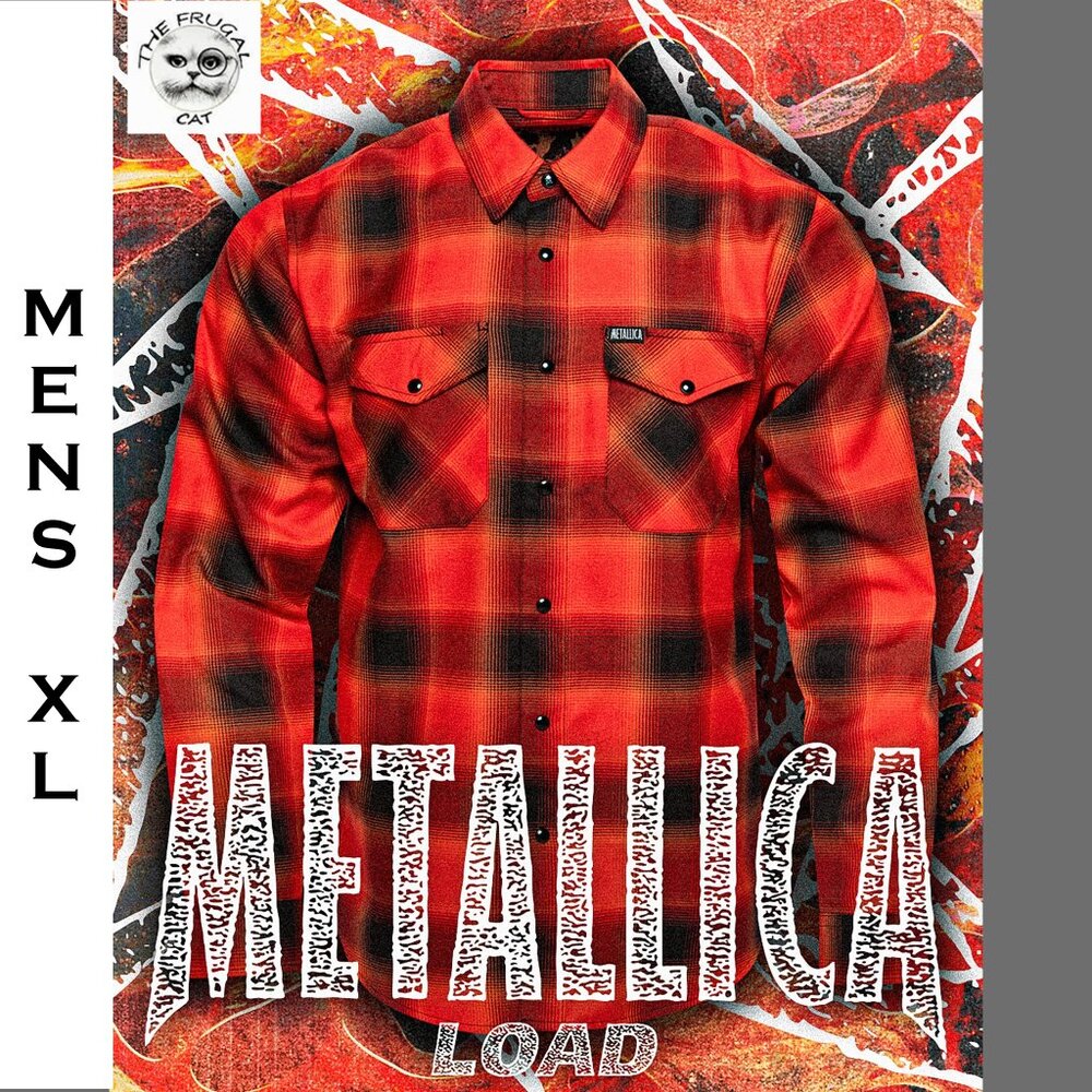 DIXXON FLANNEL x METALLICA LOAD Flannel Shirt Collab - Men's XL